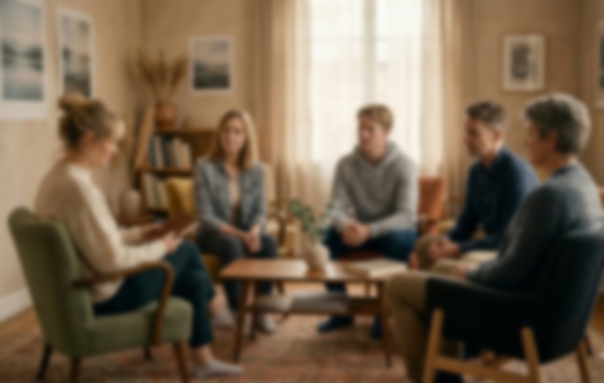 Terapigruppe hos Christine Otterstad